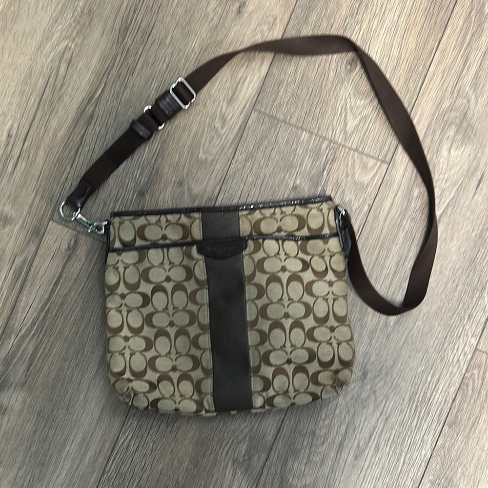 Brown and Tan Shoulder Bag